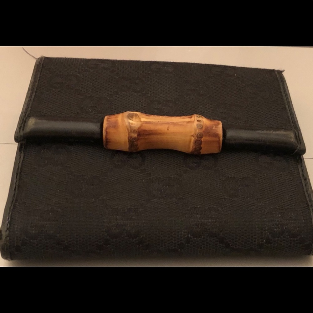 Vintage Gucci bamboo wallet
